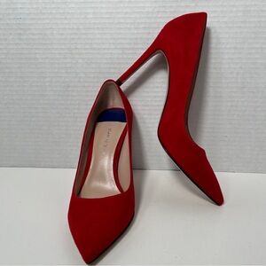 Stuart Weitzman Red Suede Heels